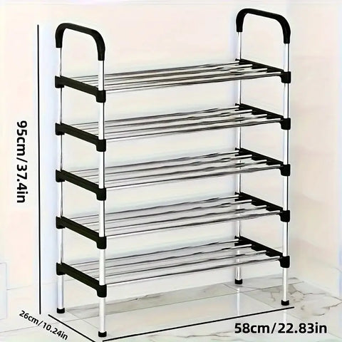 Versatile 5 Layer Shoe Rack - Easy Assembly