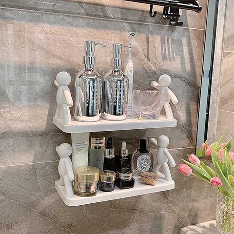 2 pc Self Adhesive Wall Mounted Shelf