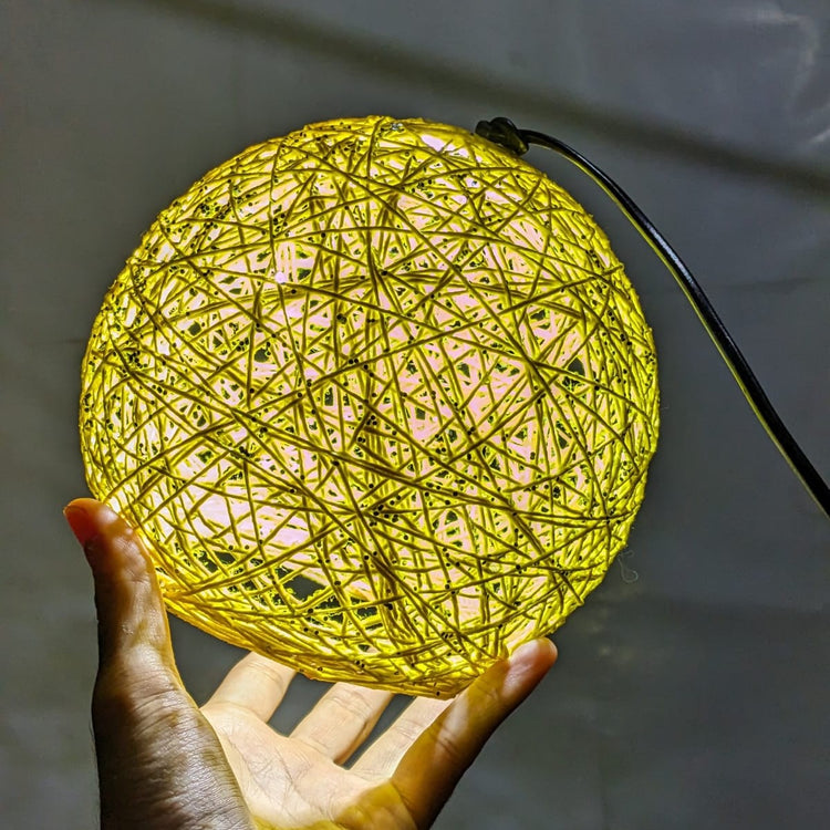 5 Pc String Ball Lamp - Home Decor Product Designed For Lighting And Daily Interior Decoration Routine (Random Color))