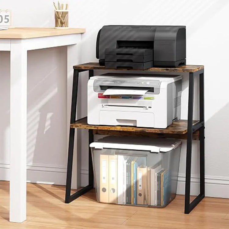 Microwave Oven Stand with Storage Shelf | 2 Tier Kitchen Organizer Rack | Countertop Storage Shelf | Coffee Bar Station | Home Kitchen Furniture