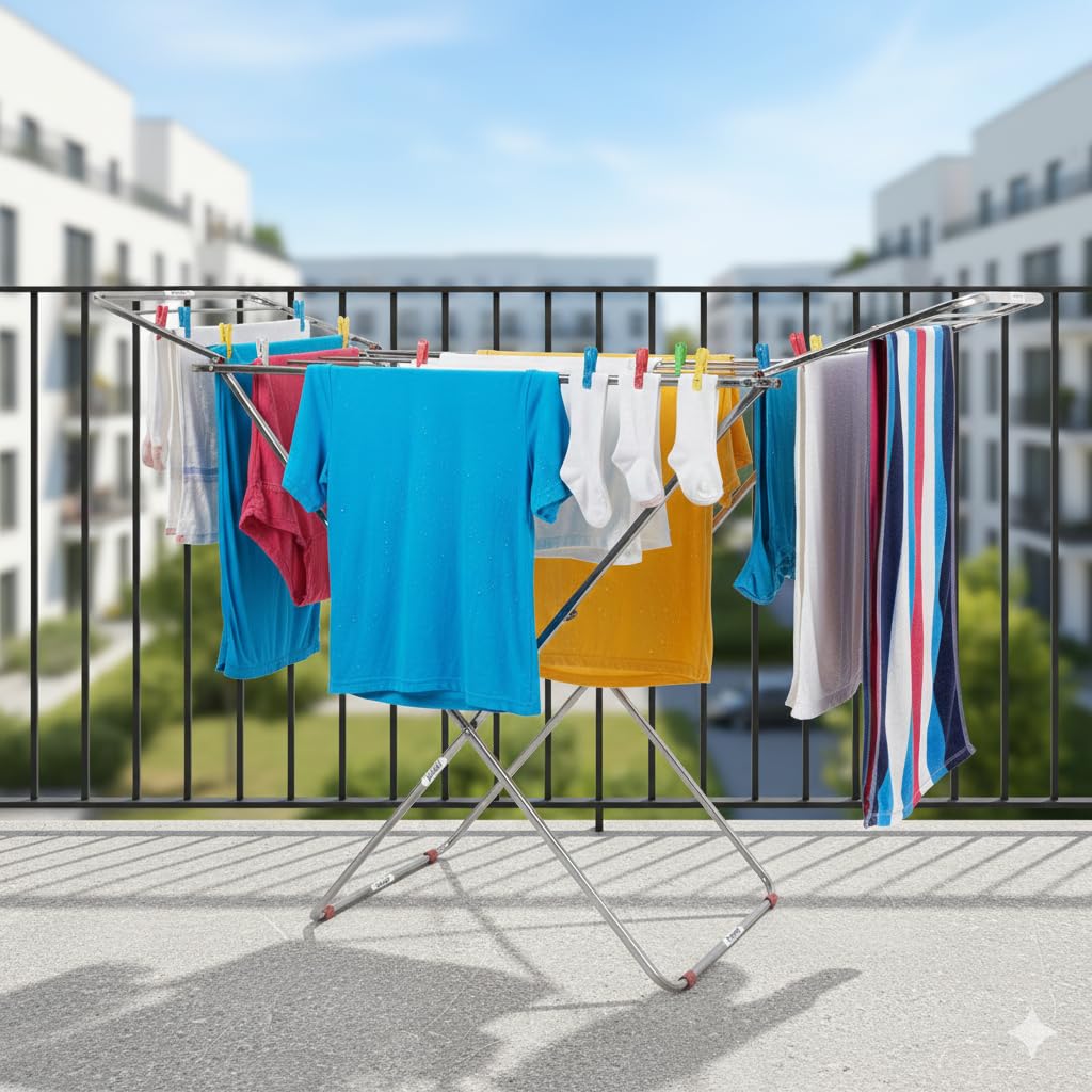 Foldable Clothes Drying Rack Stand