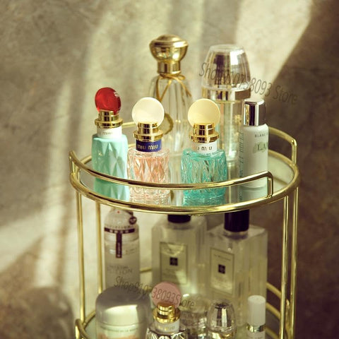 2 Tier Makeup Organizer arcylic marble texture ( Large Size)