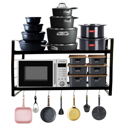Wall-Mounted Oven Stand and Kitchen Accessories Holder!