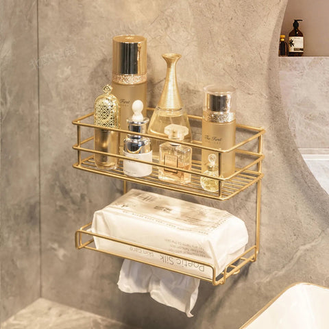 Two-Tier Shelf, Space-Saving Design, Light Luxury Style