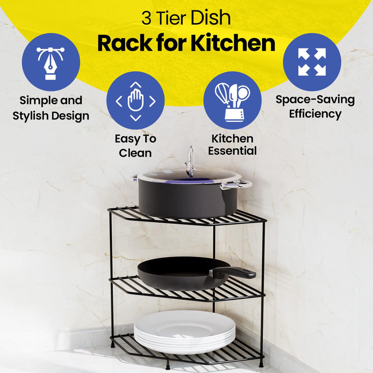 3 Tier Kitchen Corner Shelf