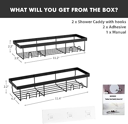 Pack of 2 Bathroom Shelves