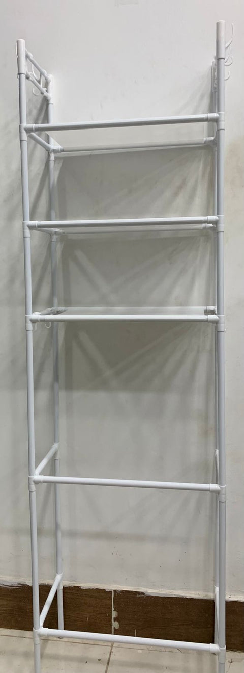 Multi-Layer Bathroom Storage Rack | Space-Saving Toilet Organizer | Strong Carbon Steel Shelf For Towels & Toiletries