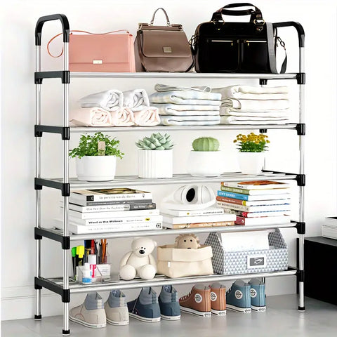 Versatile 5 Layer Shoe Rack - Easy Assembly