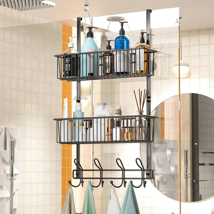 Door Hanger Door Storage with 2 Baskets,Over The Door Towel Rack Regular price