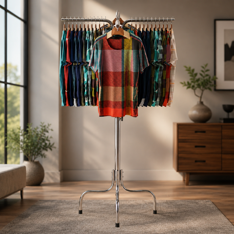 4 Arms Clothes Hanging Stand