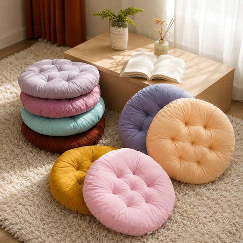 2 Pc Velvet Floor Cushions