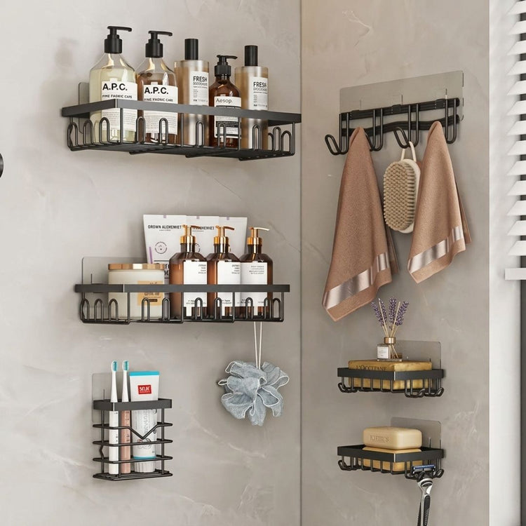 6 Pc Wall Shelf Self Adhesive No drill Needed