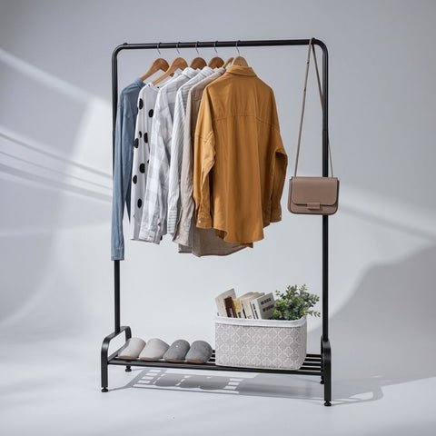 Multi-purpose Clothes  Oganizer  stand with Single Shoe Rack