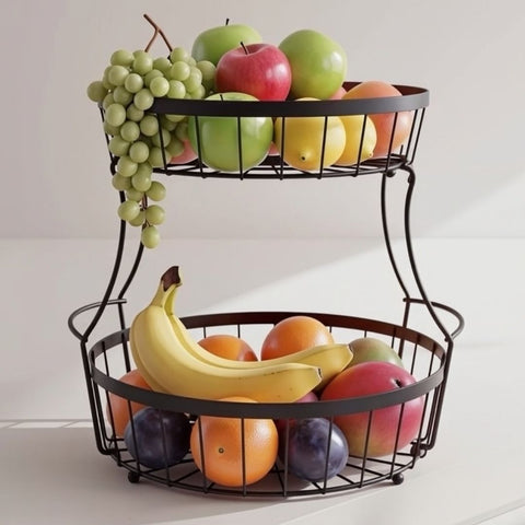 2 Tier Steel Fruit Basket
