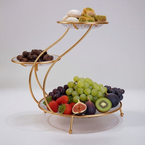 Dish Serving Rack With Plates