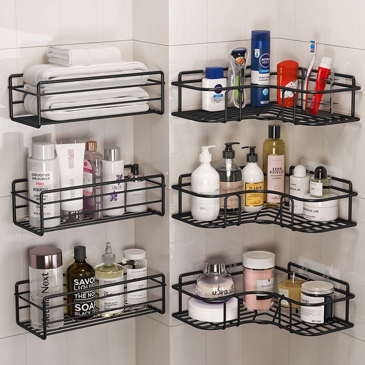 6-Piece New  Multi-Purpose Storage Baskets | 3 New Patti Corner 3 Straight Basket With Stickers