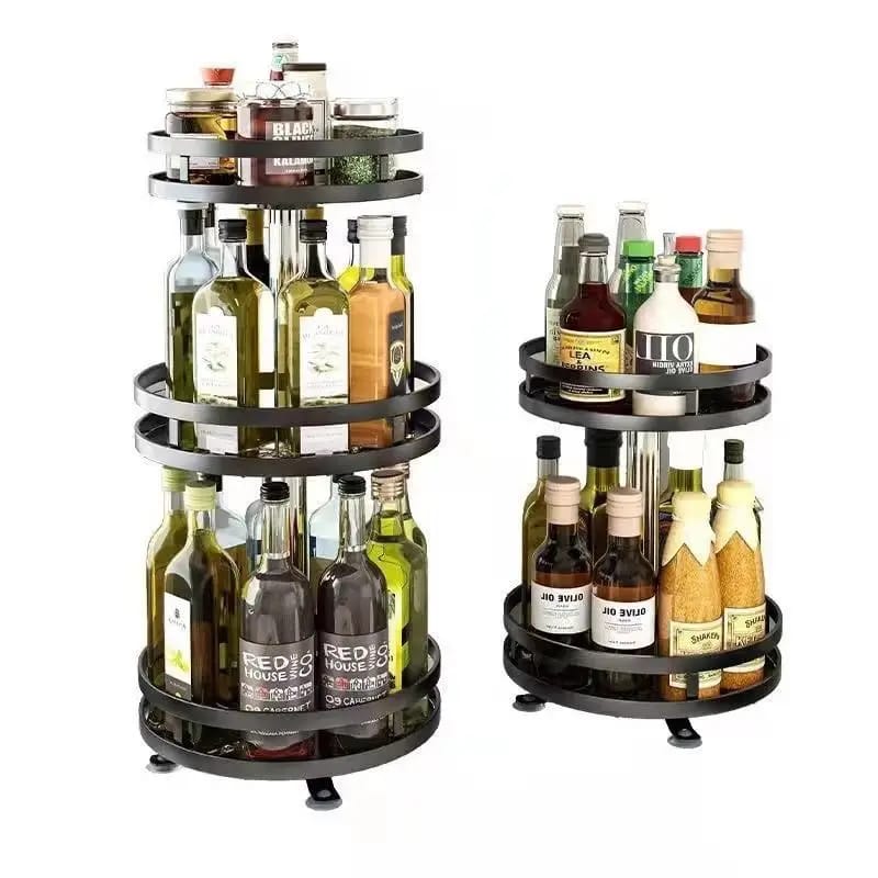 Kitchen Counter Spice Storage Rack Adjustable Rotatable Multi Layer | CHINA IMPORTED