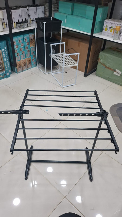 Foldable Drying Stand Rust Free Guarantee | Multi-Tier Laundry Organizer With Extendable Wings | Space-Saving Durable Rack For Clothes