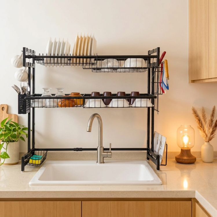 Double Tier Over Sink Rack
