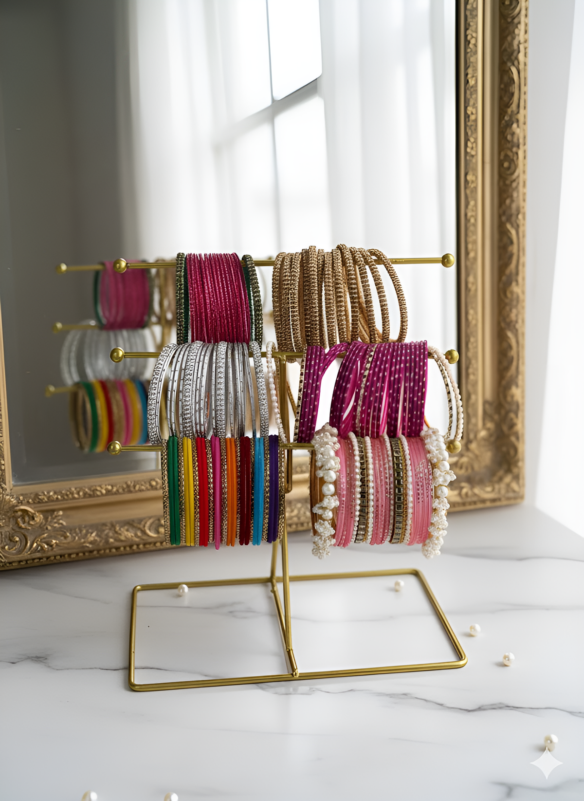 Metal Bangle & Jewelry Organizer Stand