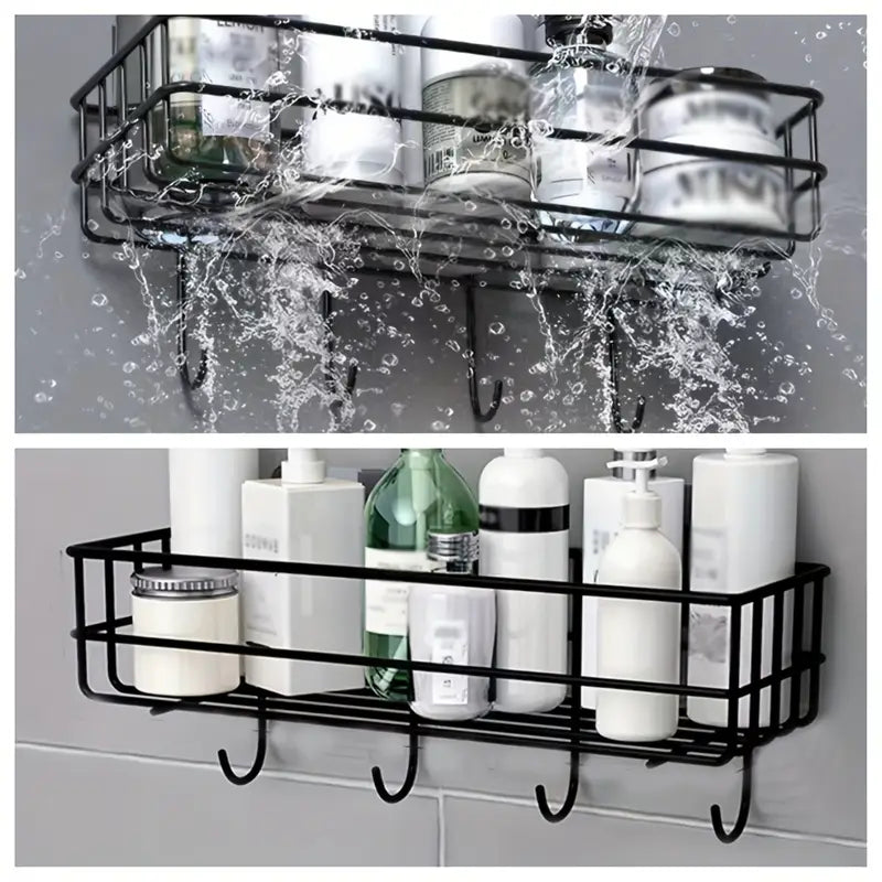 3 Pc Storage rack for kitchen bathroom with strong adhesive stickers (no drill needed)