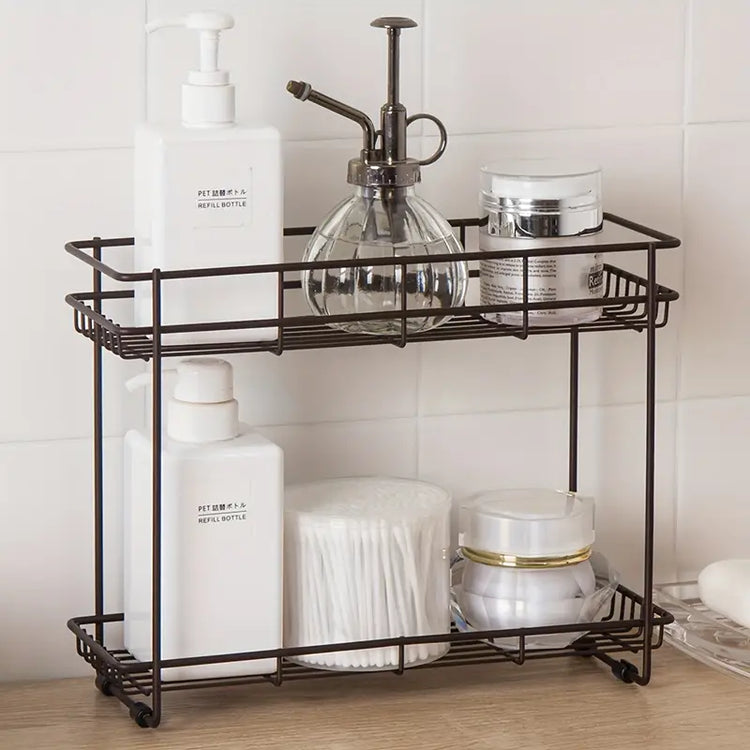 2 layer seasoning rack, cosmetics storage rack