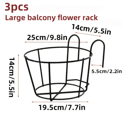 Black Metal Hanging Plant Rack