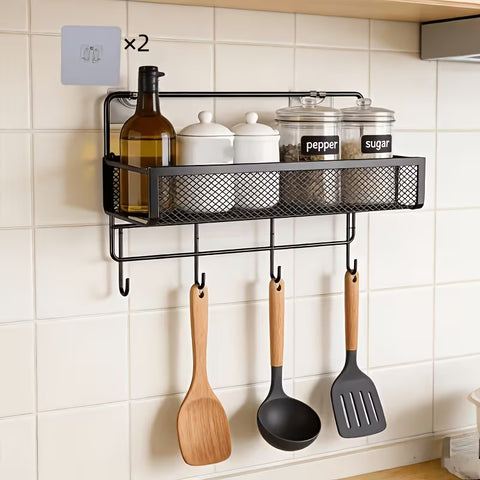 2 pc wall basket rust free with wall stickers. No drill needed