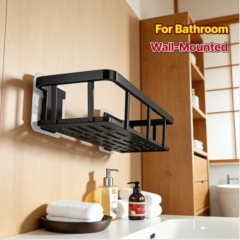 2 Pc Wall Mounted Shelves  For kitchen / Bathroom With Adhesive Stickers