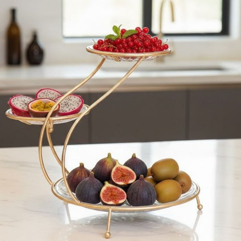 Dish Serving Rack With Plates