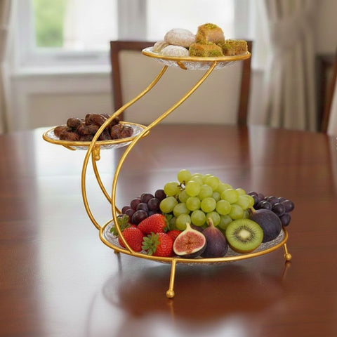 Dish Serving Rack With Plates