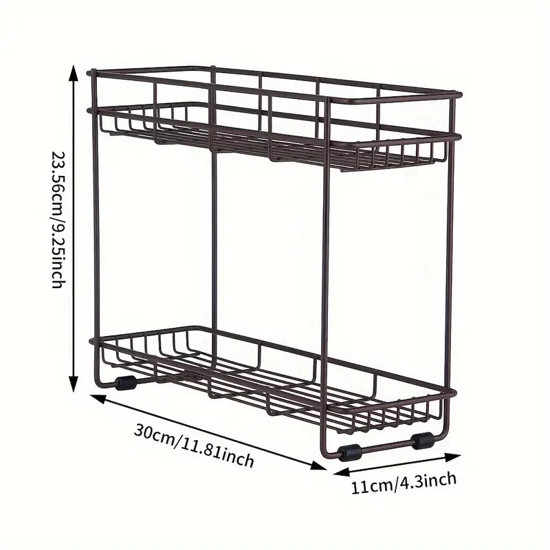 2 layer seasoning rack, cosmetics storage rack
