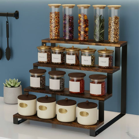 3 & 4 Layer Wooden Shelf Rack