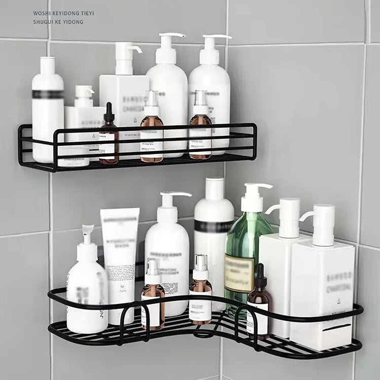 3 Pc Storage rack for kitchen bathroom with strong adhesive stickers (no drill needed)