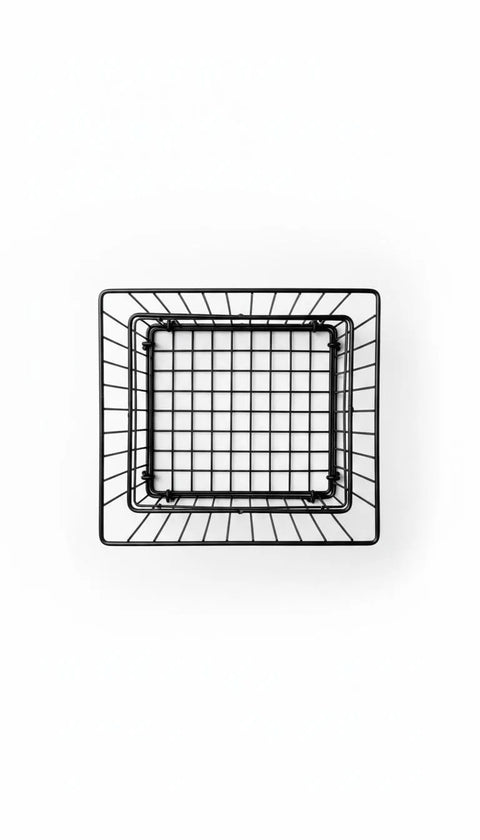 2 Tier Stainless Steel Fruit Basket - Black