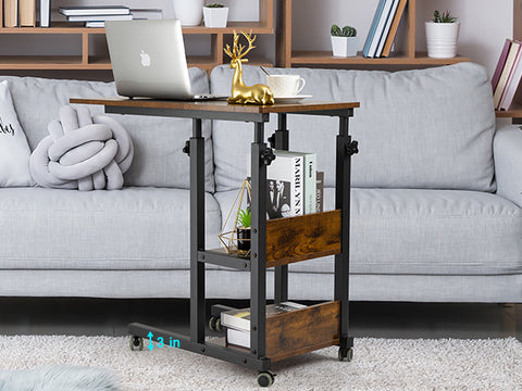 Height adjustable laptop table
