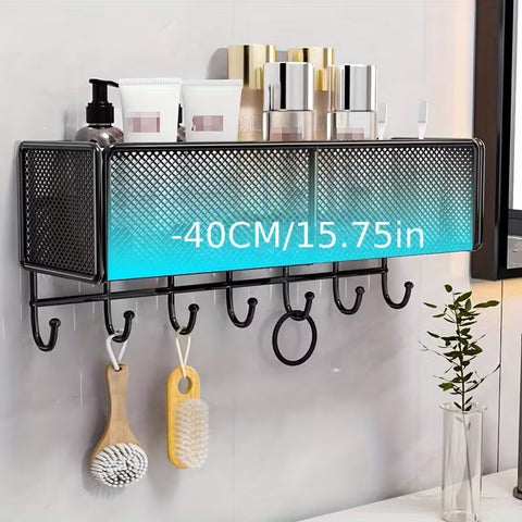 2 Pc Self Adhesive Basket for kitchen and bathroom with hooks