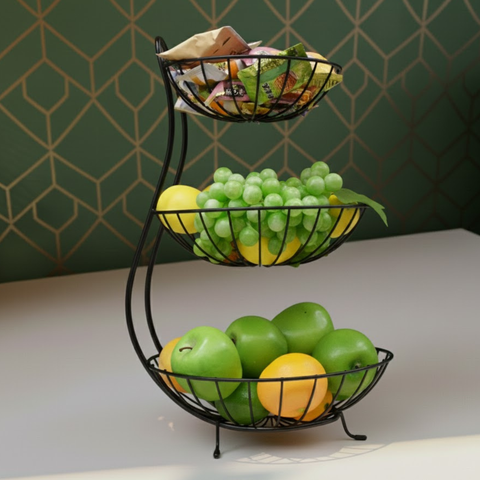 3 Tier Fruit Basket  for Living Room & Modern Kitchen