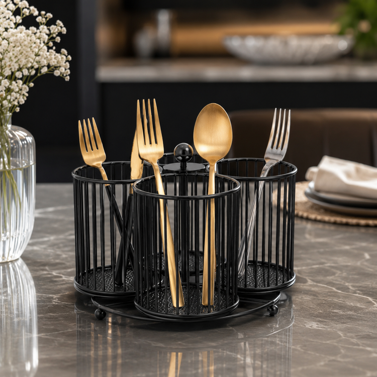 4 Step Rotating Cutlery Holder
