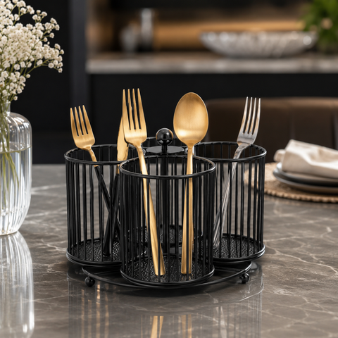 4 Step Rotating Cutlery Holder