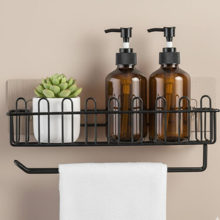 2 Pc Premium Quality Self Adhesive Basket With Tissue Holder (large size )