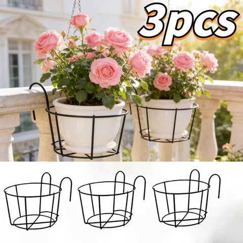 Black Metal Hanging Plant Rack