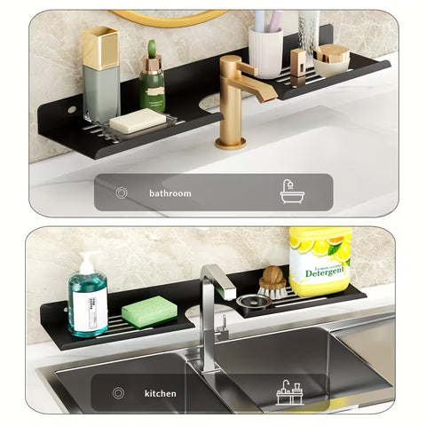 Wall Mounted Storage Shelf. With adhesive |No Drill Needed