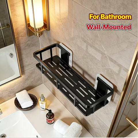 2 Pc Wall Mounted Shelves  For kitchen / Bathroom With Adhesive Stickers