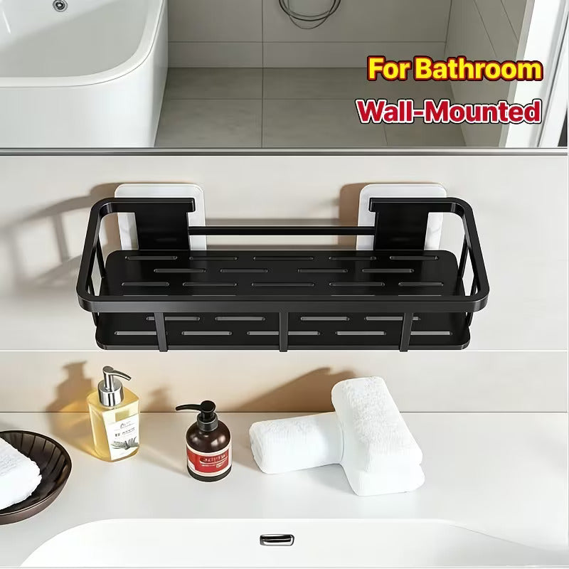2 Pc Wall Mounted Shelves  For kitchen / Bathroom With Adhesive Stickers