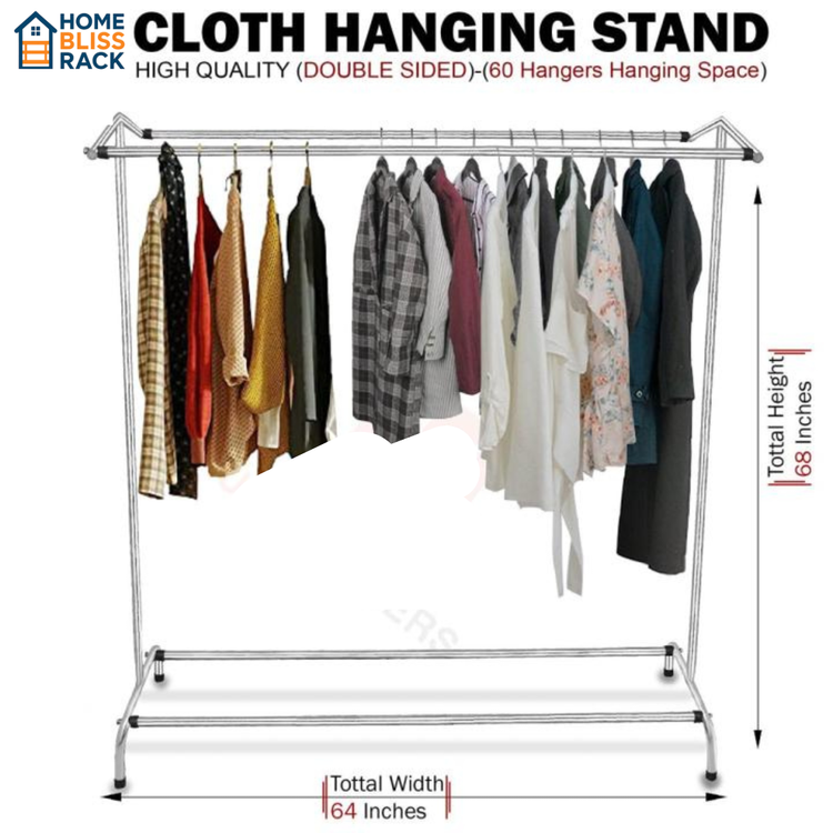 Double Sided Pole Clothes hanging stand