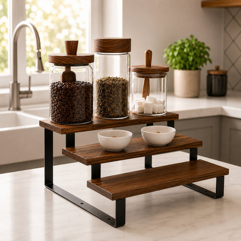 3 & 4 Layer Wooden Shelf Rack