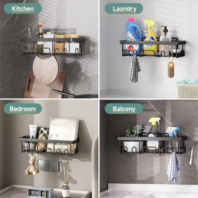 6 Pcs Wall Mounted Bathroom Shelves For Soap and toiletries