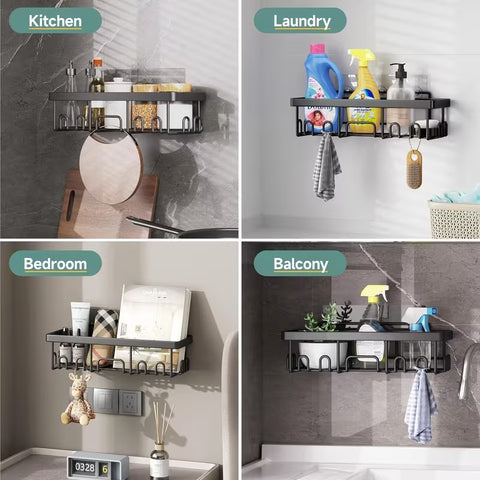 6 Pcs Wall Mounted Bathroom Shelves For Soap and toiletries