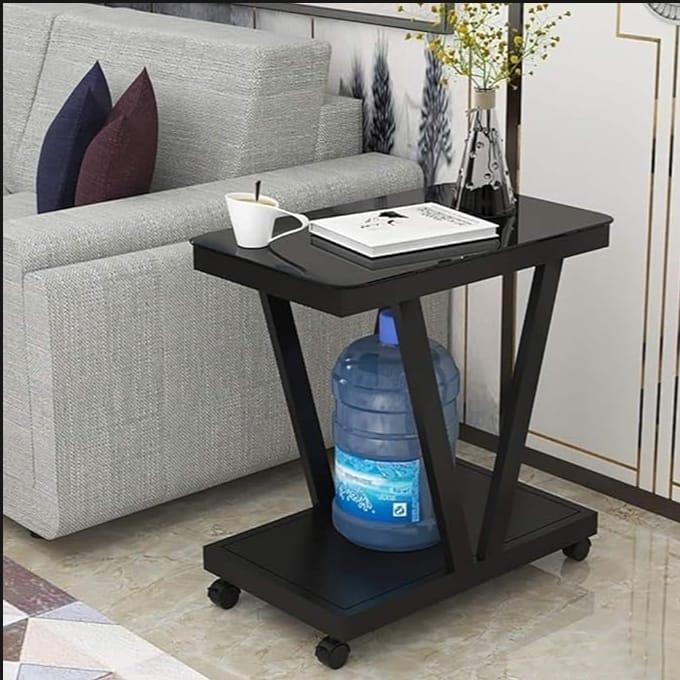 Black Table Trolly (wood & Iron)